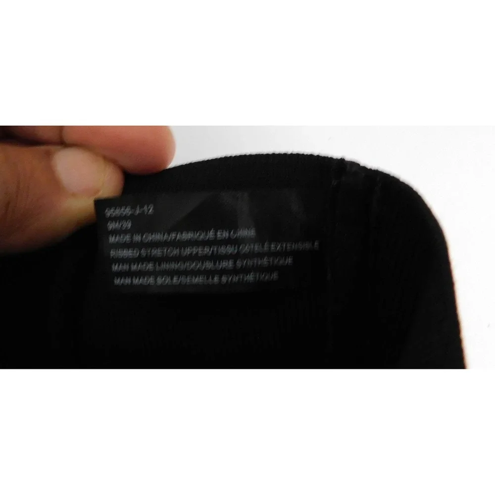 Saks Fifth Avenue Black Stretch‎ Fabric Tall Fashion Boots 9 M